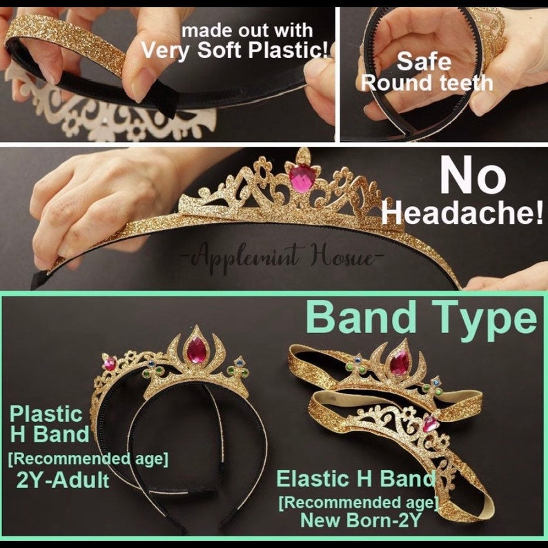 Birthday Silver Crown, Princess glitter crown, Tiara crown, Party crown for baby girl kids, Birthday Girl Crystal Stone Crown headband image 8