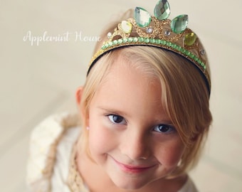 Princess crown,  princess frog crown , Birthday crown, Princess tiara, sparkles , glitter, Gold, Black princess, kids and adult crown