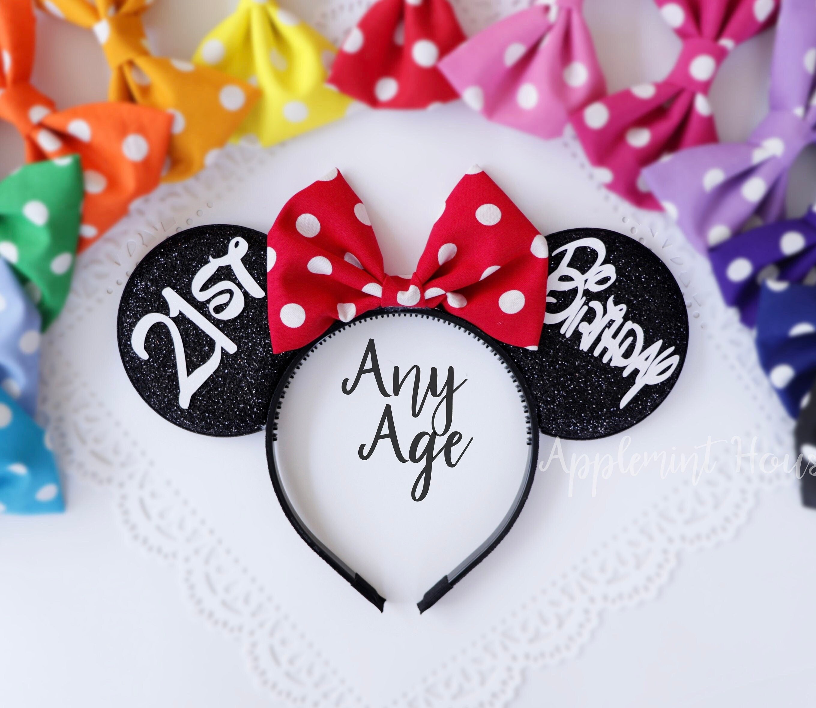 21st Birthday Headband Minnie Mouse Ears Disney Pandemic Party Quarantine  Prop