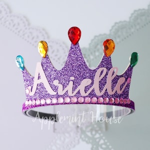 Birthday Crown, Birthday Girl Crown, Custom Crown Headband, Personalized Crown, Birthday Crown for Kids, Princess Crown, Glitter Crown