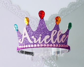 Birthday Crown, Birthday Girl Crown, Custom Crown Headband, Personalized Crown, Birthday Crown for Kids, Princess Crown, Glitter Crown