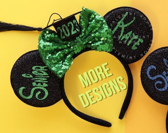 Graduation Ears, Graduation Mickey Ears, 2024 Graduation Hat Ears, Minnie Ears, Class of 2024 Mickey Ears, Senior Graduation Minnie Ears