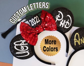Graduation Ears, 2025 Mickey Ears, Graduation Mickey Ears, Graduation Hat Ears, Minnie Ears, Class of 2024 Ears, Senior Graduation Ears