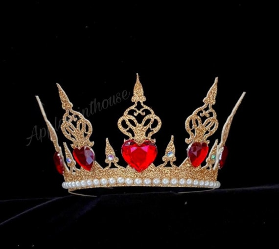 Accessory Add on the Queen of Hearts Crown Headpiece Alice in Wonderland  Costume Royal Gown Cosplay Theatrical Regal Halloween Pageant 