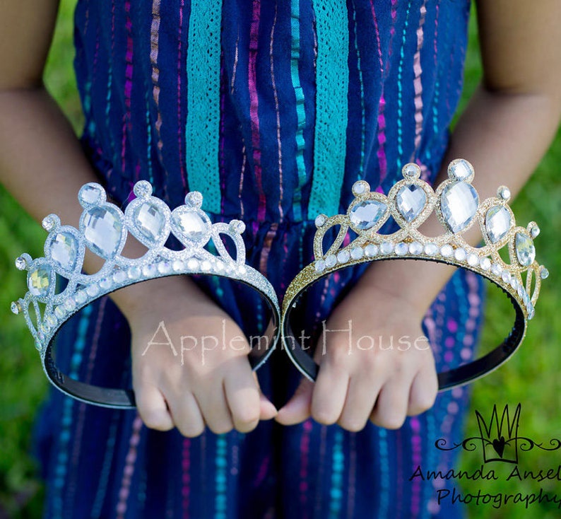 Princess Tiara crown Disney princess costume crown Silver Etsy