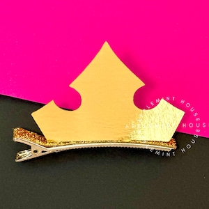 Aurora crown hair clip, Princess hair clip, Aurora Tiara hair clips, gold birthday crown, Crown hair clips for adults and kids