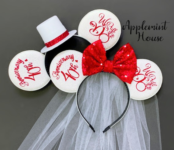 Anniversary Ears, Mickey Ears, Wedding Mouse Ears  display picture 1