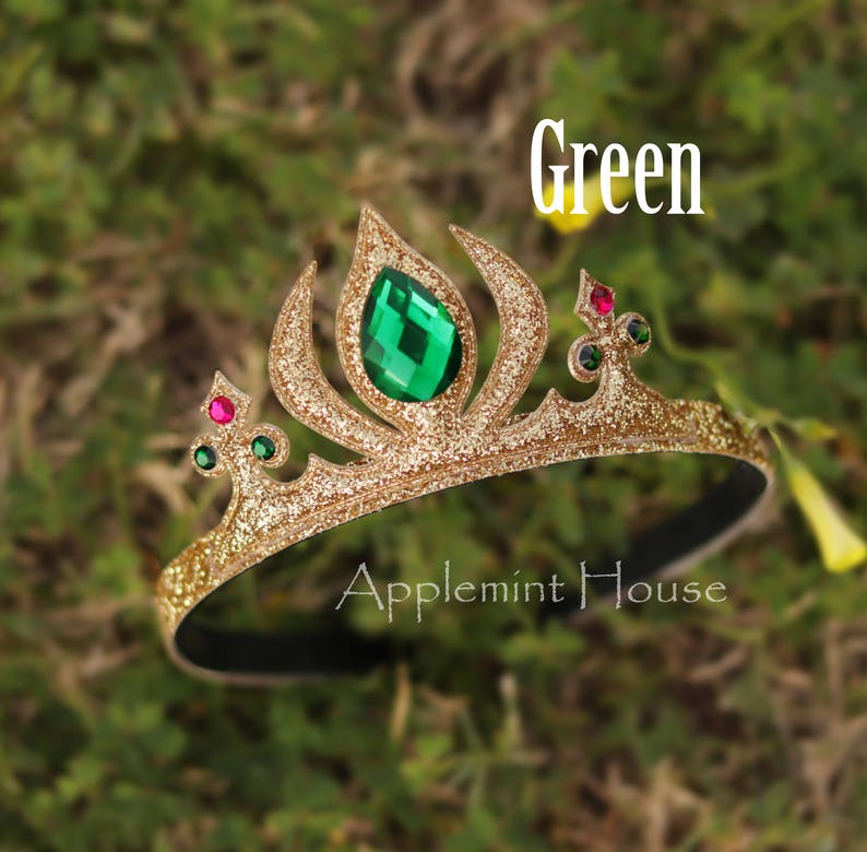 Anna Crown, Anna Headband, Frozen Crown, Princess Crown, Birthday Crown, Princess Costume Crown, Glitter Gold and Glitter Silver Crown image 4