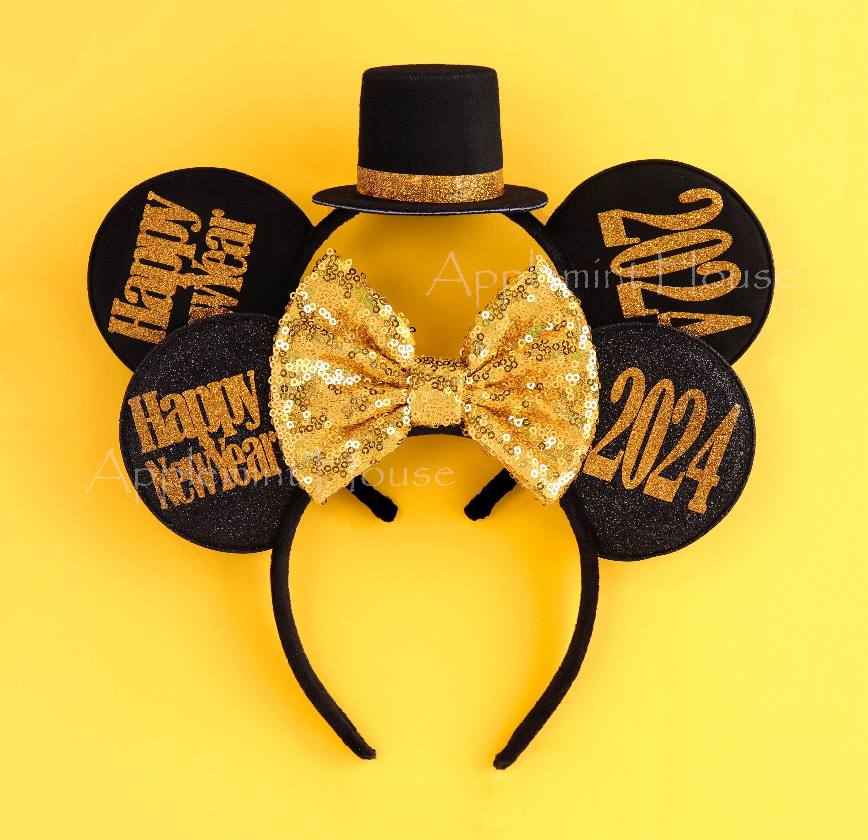 New Years Eve Minnie Ears, 2024 Happy New Years Mickey ears, New years