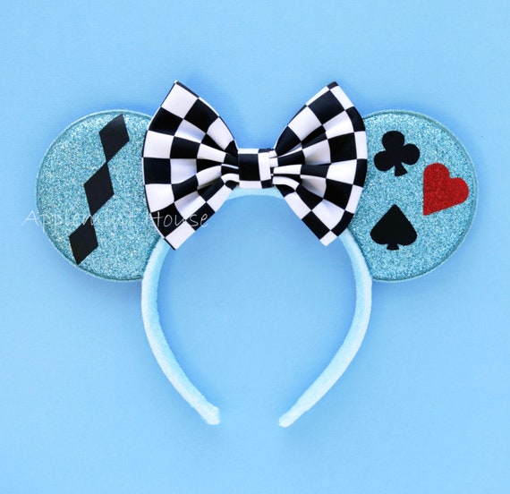 Alice in Wonderland Minnie Ears, Wonderland Ears, Alice Costume Minnie  Ears, Alice Mouse Ears , Alice Minnie Ears, Alice Mickey Mouse Ears