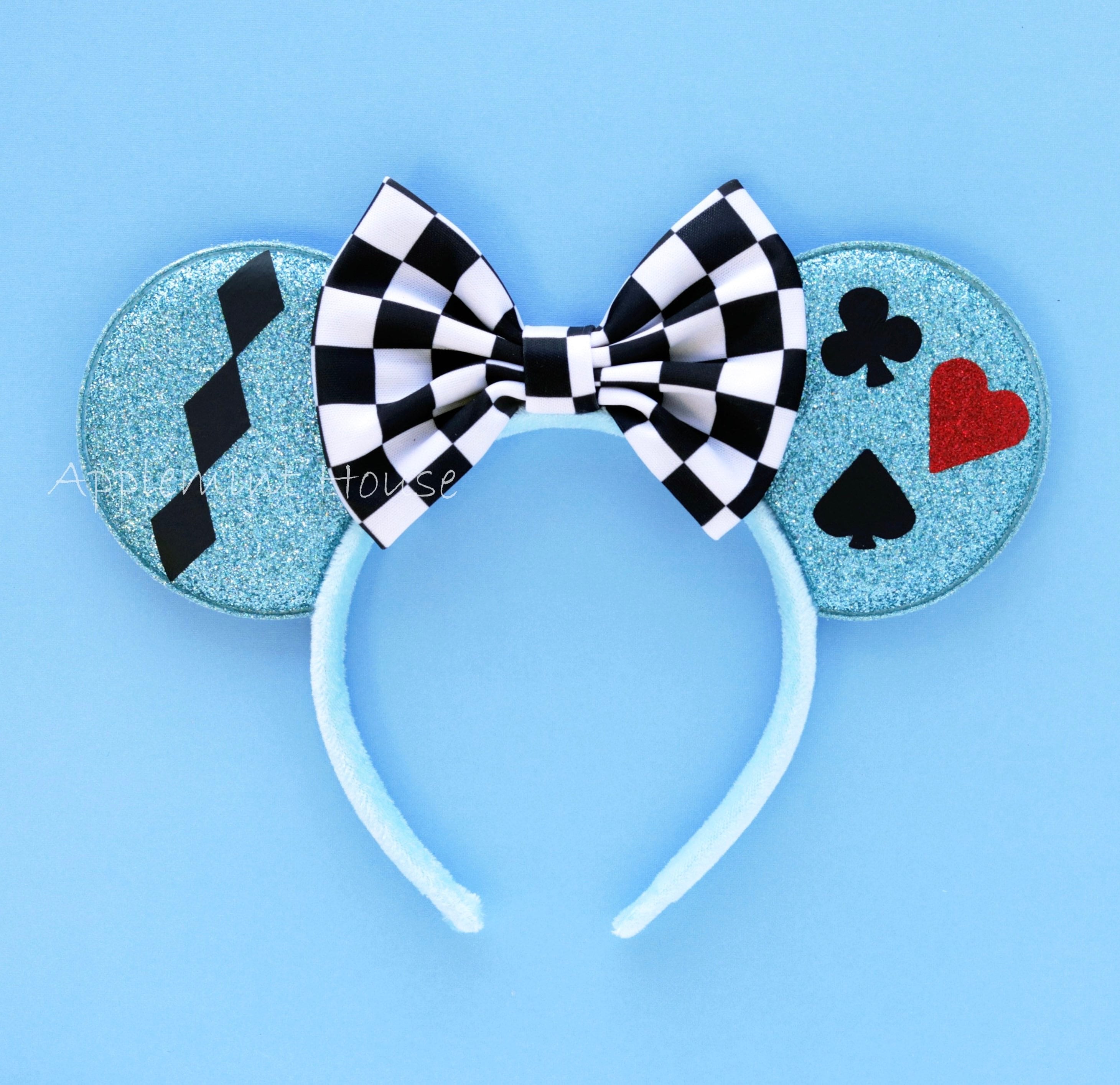 Alice in Wonderland Minnie Ears, Wonderland Ears, Alice Costume Minnie Ears,  Alice Mouse Ears , Alice Minnie Ears, Alice Mickey Mouse Ears