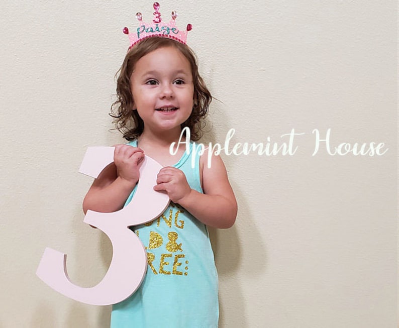 Birthday Crown, Birthday Girl Crown, Custom Crown Headband, Personalized Crown, Birthday Crown for Kids, Princess Crown, Glitter Crown image 5