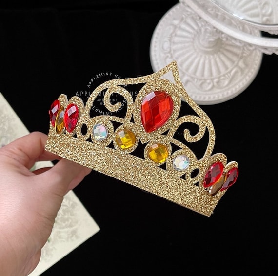 ApplemintHouse Queen of Hearts Crown, Queen of Hearts Headband, Queen of Hearts Costume Crown, Queen Crown, Adults Queen of Hearts , Kids, Heart Gold Crown