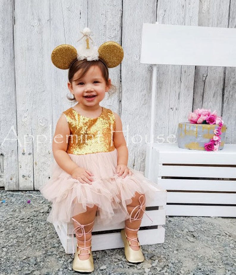 Rose Pink Birthday Minnie Ears, Birthday ears, baby girl birthday ears, Birthday Minnie ears, Minnie ears, Mickey ears, Birthday Mickey ears image 3