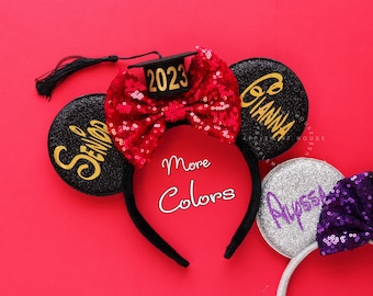 Graduation Ears, Mickey Ears, Graduation Mickey Ears, 2024 Graduation Hat Ears, Minnie Ears, Class of 2024 Ears, Senior Graduation Ears