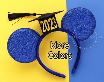 Graduation Ears, Graduation Mickey Ears, 2024 Graduation Hat Mouse Ears, Men or Boy Mickey Ears, Class of 2024 Ears, Mickey Ears