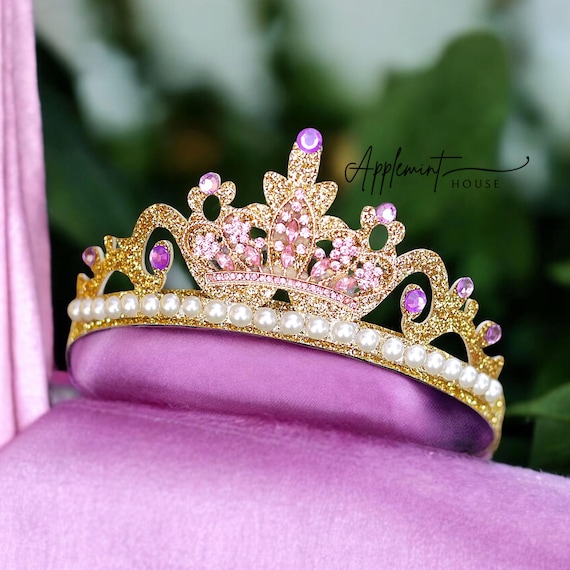 Fascia Per Capelli Luminosa Birthday Princess – Corona Glitter Rosa Per Compleanni, Accessorio Festa - 3