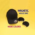 Magnetic Mickey Ears for Hat, Removable Magnet Minnie Ear for Cap, Interchangeable Mouse Ears for Baseball Hat, Trucker and Snap back, Gift