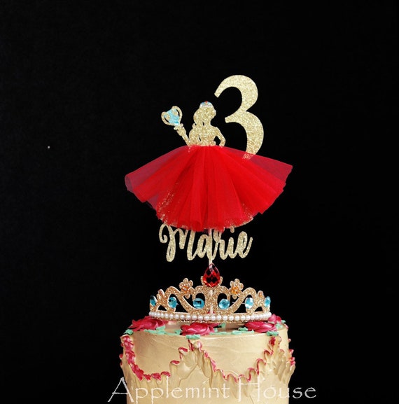 Topper Per Torta Di Compleanno A Tema Artistico - Decorazione Glitterata Oro - 1 Pezzo