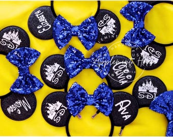 Custom Glitter Mouse Ears: Dance Team, Cheer Nationals, Bulk Order
