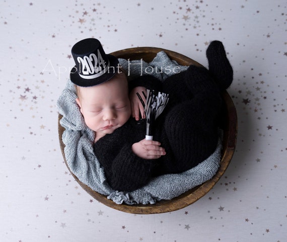 New Years 2025 Hat 2025 New Born Mini Top Hat New Born Photo Prop Hair Accessories Newborn Baby Photography Outfit Boy Baby Boy Hat Etsy
