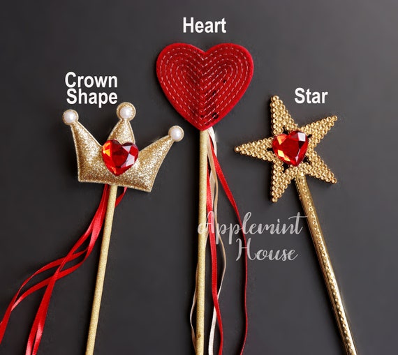ApplemintHouse Queen of Hearts Crown, Queen of Heart Costume, Red Heart Gold Crown, Birthday Crown, Villain Crown, Princess Crown for Adults and Kids