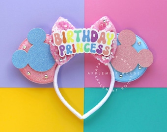 Birthday Girl ears, Birthday Mickey Ears, Minnie Ears, Mickey ears, Birthday ears, Birthday Minnie ears, Custom Mouse Ears Headband
