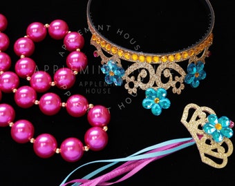 Fancy Nanci Crown, Fancy Nanci Crown Headband, Costume Crown and Wand, Princess Crown, Birthday Crown, Flower Crown, Fancy Nanci Necklace