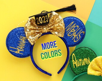 Graduation Ears, Graduation Mickey Ears, 2024 Graduation Hat Ears, Minnie Ears,  Class of 2024 Mickey Ears, Senior Graduation Minnie Ears