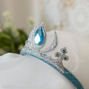 Elsa Crown, Frozen Crown, Birthday Crown, Princess Crown, princess Crown Headband, Elsa Costume Headpiece, Elsa Accessories image 2