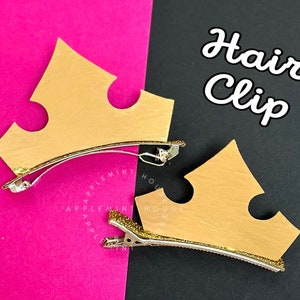 Aurora crown hair clip, Princess hair clip, Aurora Hair Clip, Tiara hair clips, gold birthday crown, Crown hair clips for adults and kids