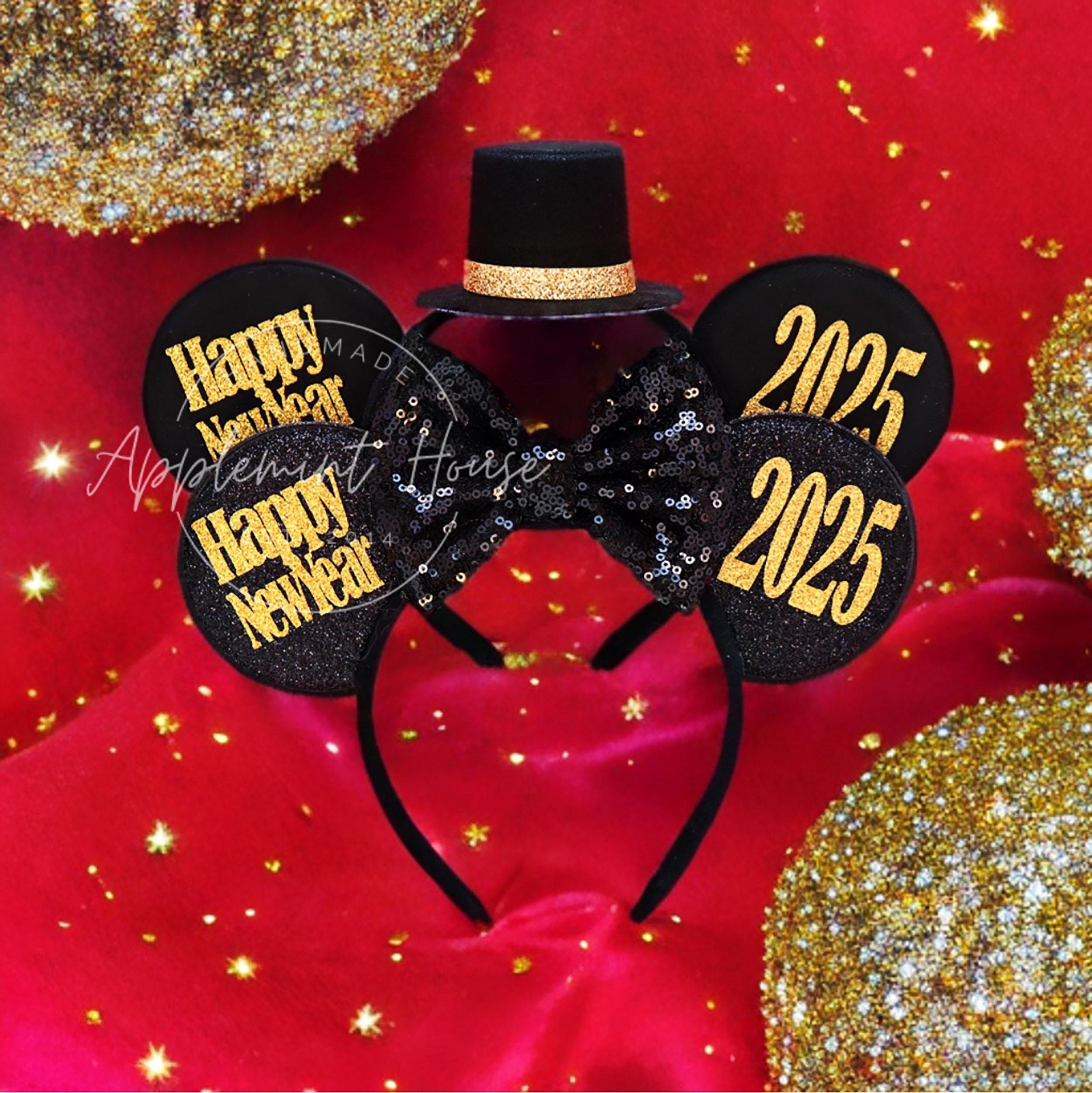 New Year Eve 2025 Mouse Ears, Mickey Ear Headband for Adults 