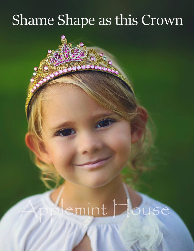 Birthday Silver Crown, Princess glitter crown, Tiara crown, Party crown for baby girl kids, Birthday Girl Crystal Stone Crown headband image 7