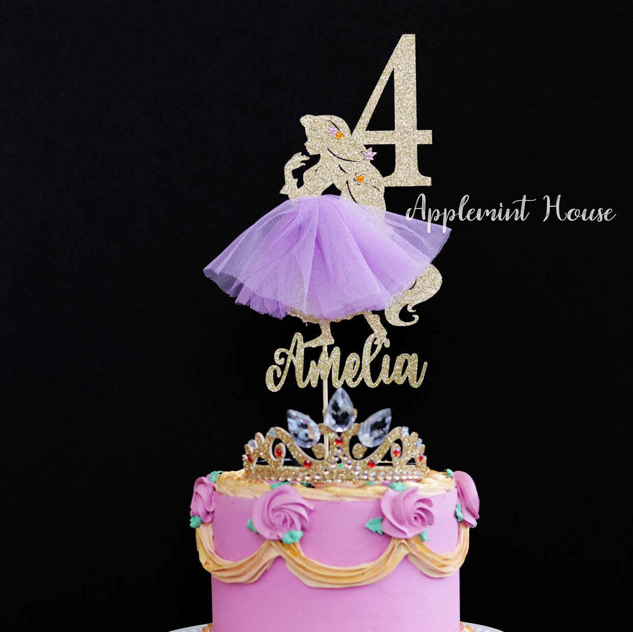 rapunzel full sheet cake