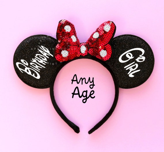 CHuangQi Mouse Ears Headband – Solid Black With Pink Bow & Polka Dots, One Size Fits All For Parties & Disney Trips
