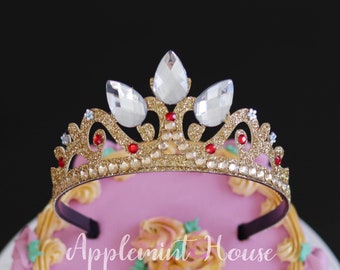 Rapunzer Crown,  Rapunzer tiara, Tangle Crown, Princess Gold Glitter Crown, Birthday Crown, Birthday Gifts for Kids, Gifts for Girls