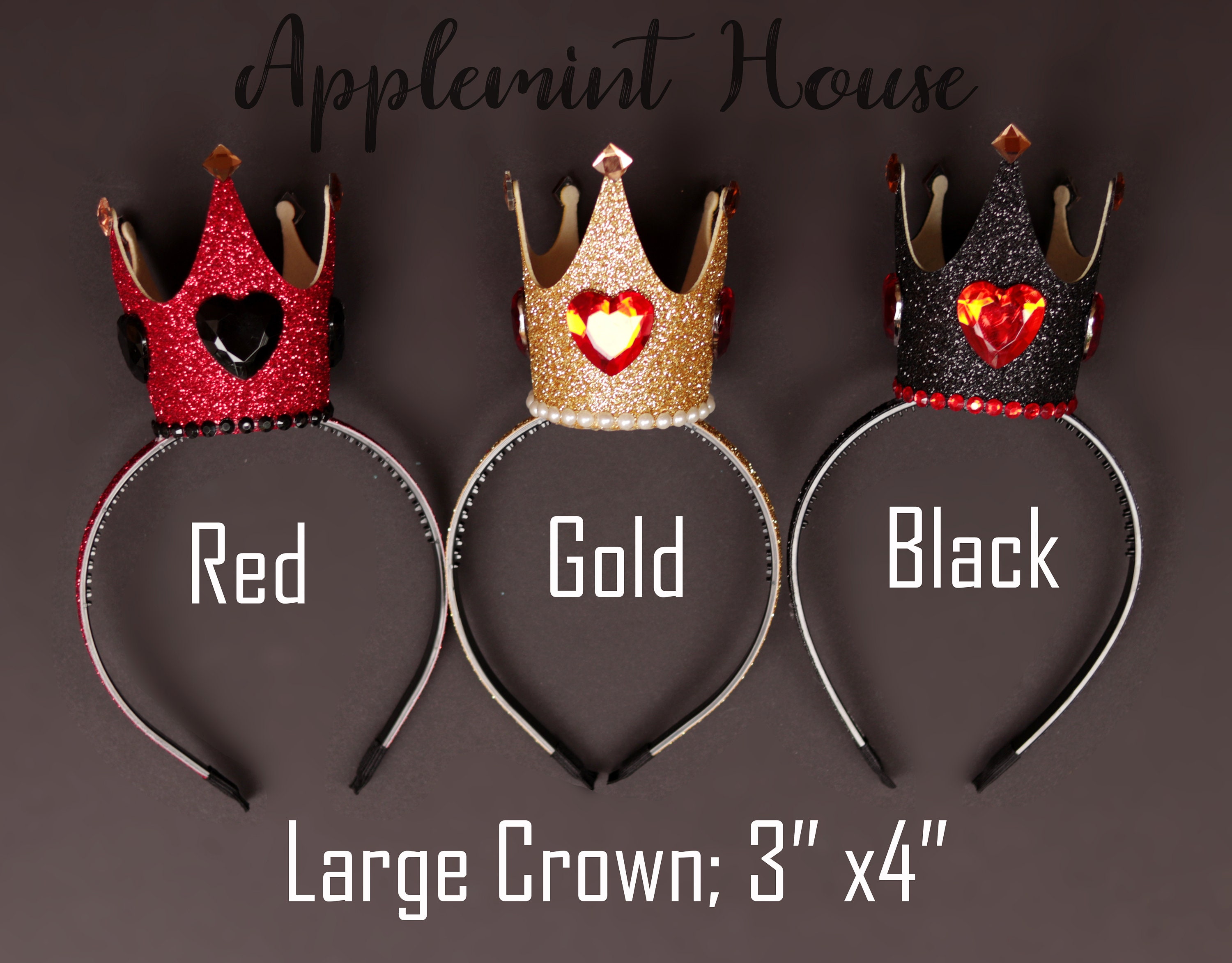 Queen of Hearts Costume Crown, Alice in wonderland