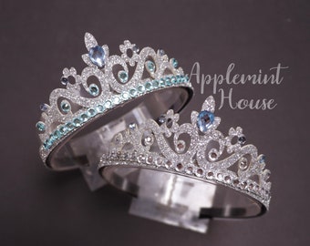 Cinderell Inspired Crown Headband, Silver Glitter Princess Crown, Birthday crown, Silver Costume Tiara Crown for Babies, Kids, Adults