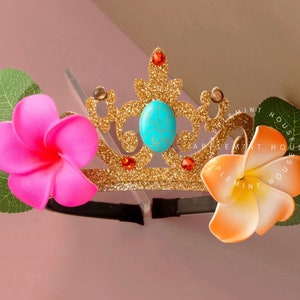 Hawaiian Flower Crow Birthday crown, Flower crown headband for kids and adults, hawaiian flower crown, princess crown, Tropical Floral crown