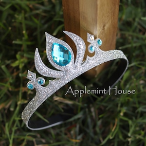 Elsa Crown, Elsa Headband, Frozen Crown, Princess Crown, Birthday Crown, Princess Costume Crown, Glitter Gold Crown, Glitter Silver Crown