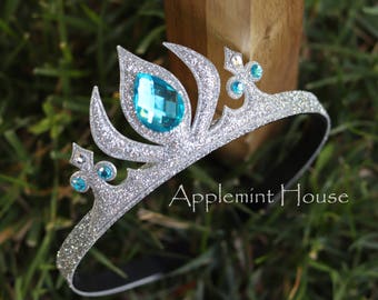 Elsa Crown, Elsa Headband, Frozen Crown, Princess Crown, Birthday Crown, Princess Costume Crown, Glitter Gold Crown, Glitter Silver Crown