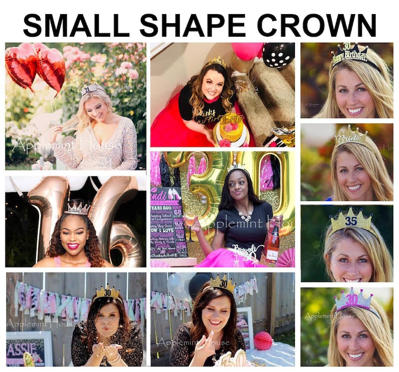 birthday crown, Personalized Crown, women birthday Crown, Adult birthday crown, Birthday Girl tiara, 21st, 20th, 30th,40th, 16th, 50th, 60th image 6