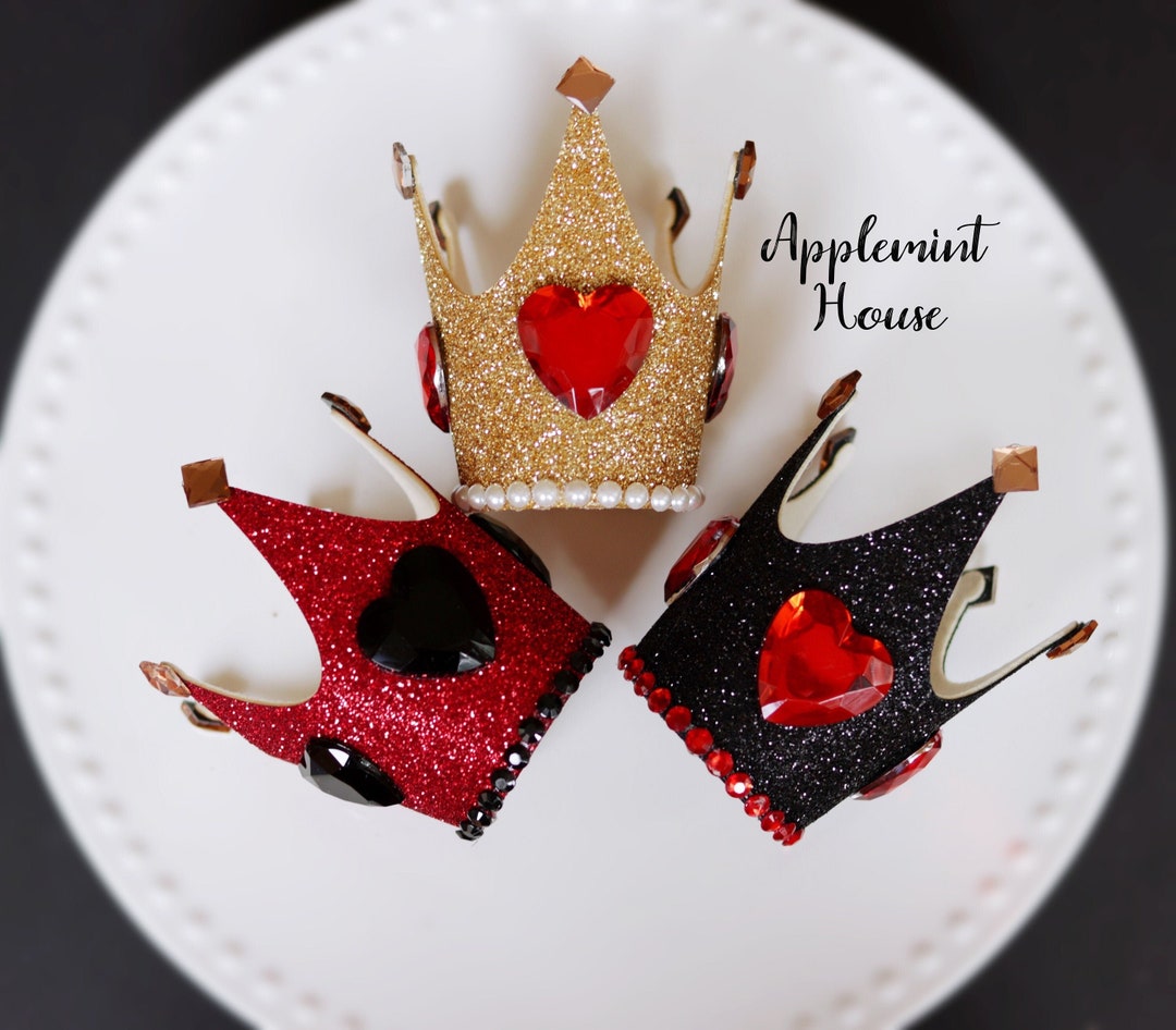 Queen of Hearts Crown Hair Clip, Queen of Hearts Costume
