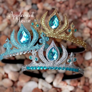 Elsa Crown, Frozen Princess Crown, Birthday Crown, Anna Crown, princess Crown Headband, Elsa Costume Headpiece, Elsa Accessories