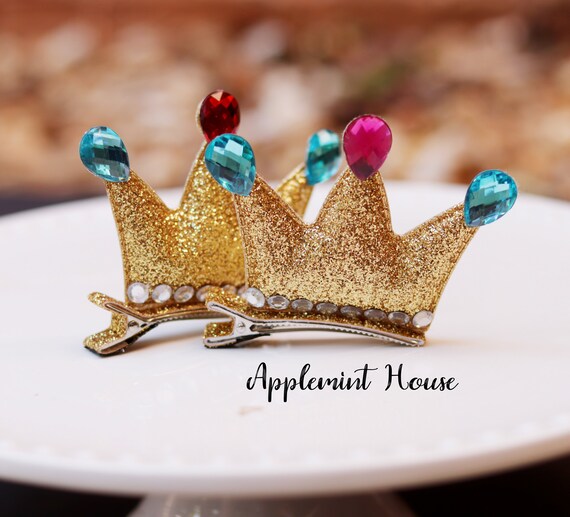 Peach Crown Hair Clip Toddler Hair Clip Princess Hair Clip Crown Alligator Hair Clip Baby Kids Clips Etsy