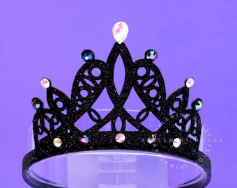 Birthday crown, Wednesday crown, glitter Black crown, birthday headband, Halloween costume headband, tiara for women, adults, kids, girls