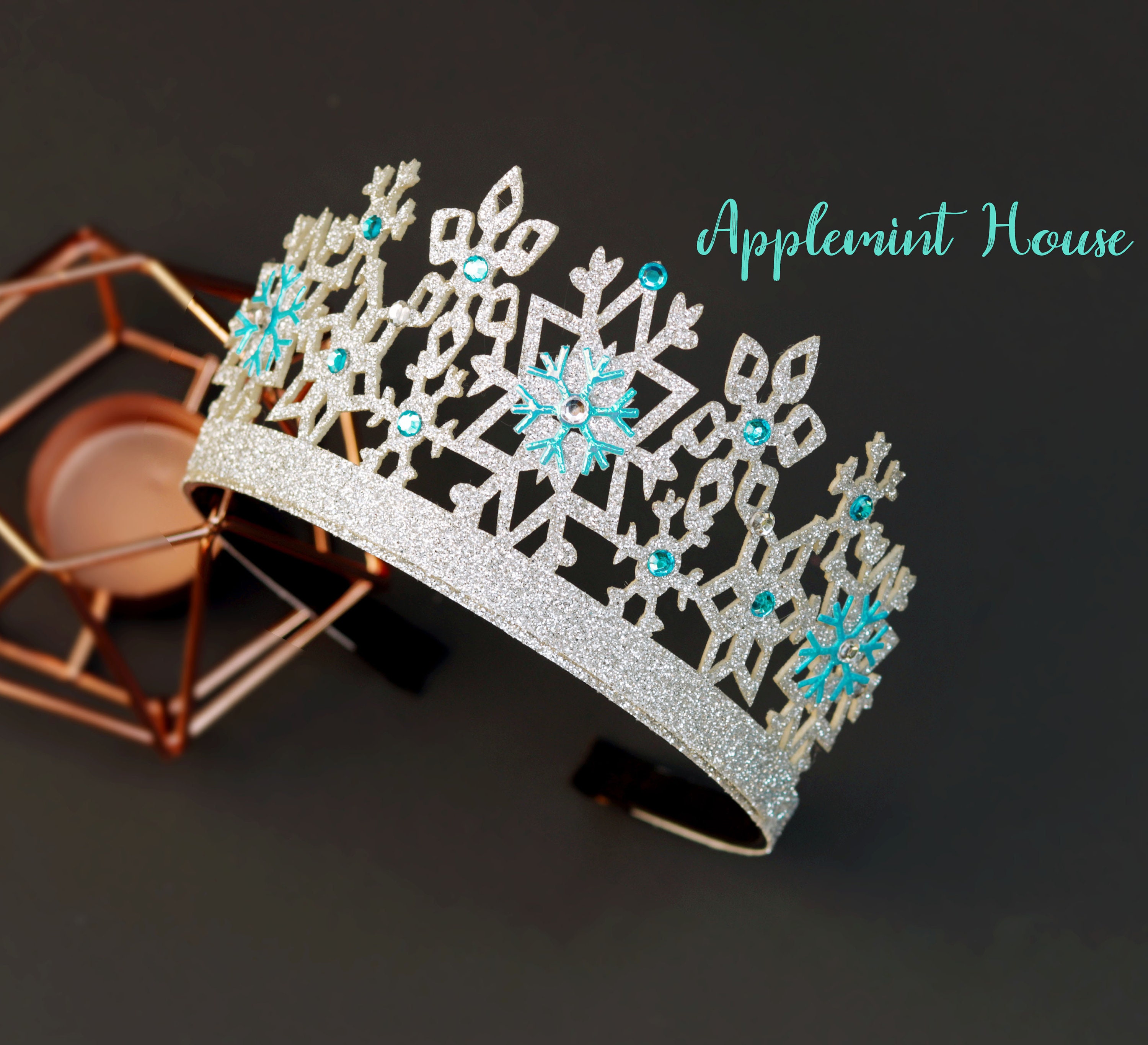 Barrette bijou de cheveux flocon en strass ● ELSA