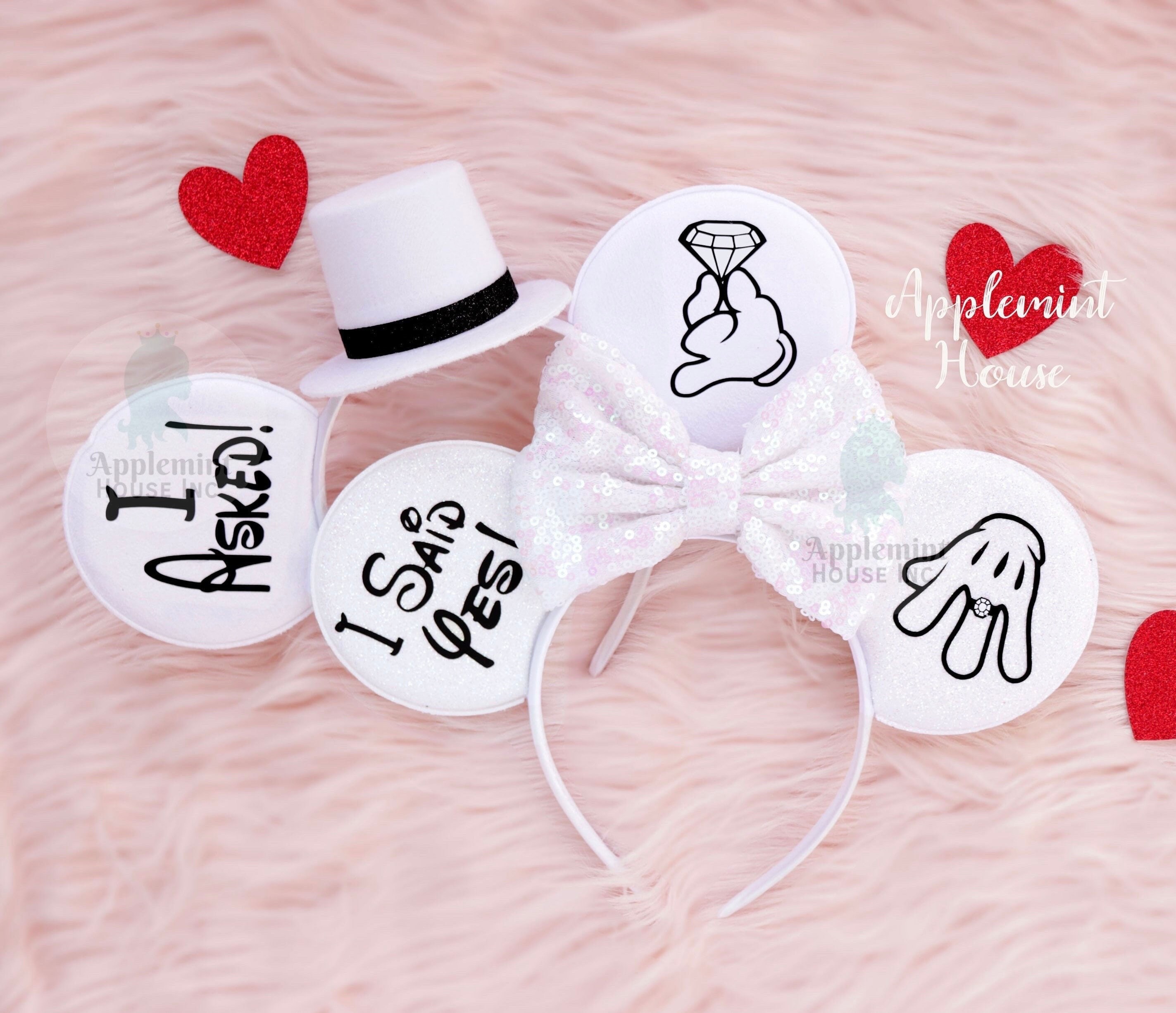 Mickey mouse bride hot sale and groom ears