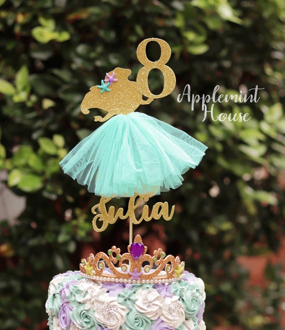 Little Mermaid Cake Topper Princess Topper Mermaid Birthday 