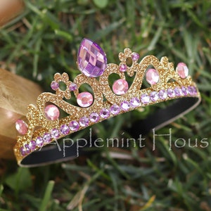 Rapunzer Crown Rapunzer tiara, Tangle Crown, Princess Gold Glitter Crown, Birthday Crown, Birthday Gifts for Kids, Gifts for Girls